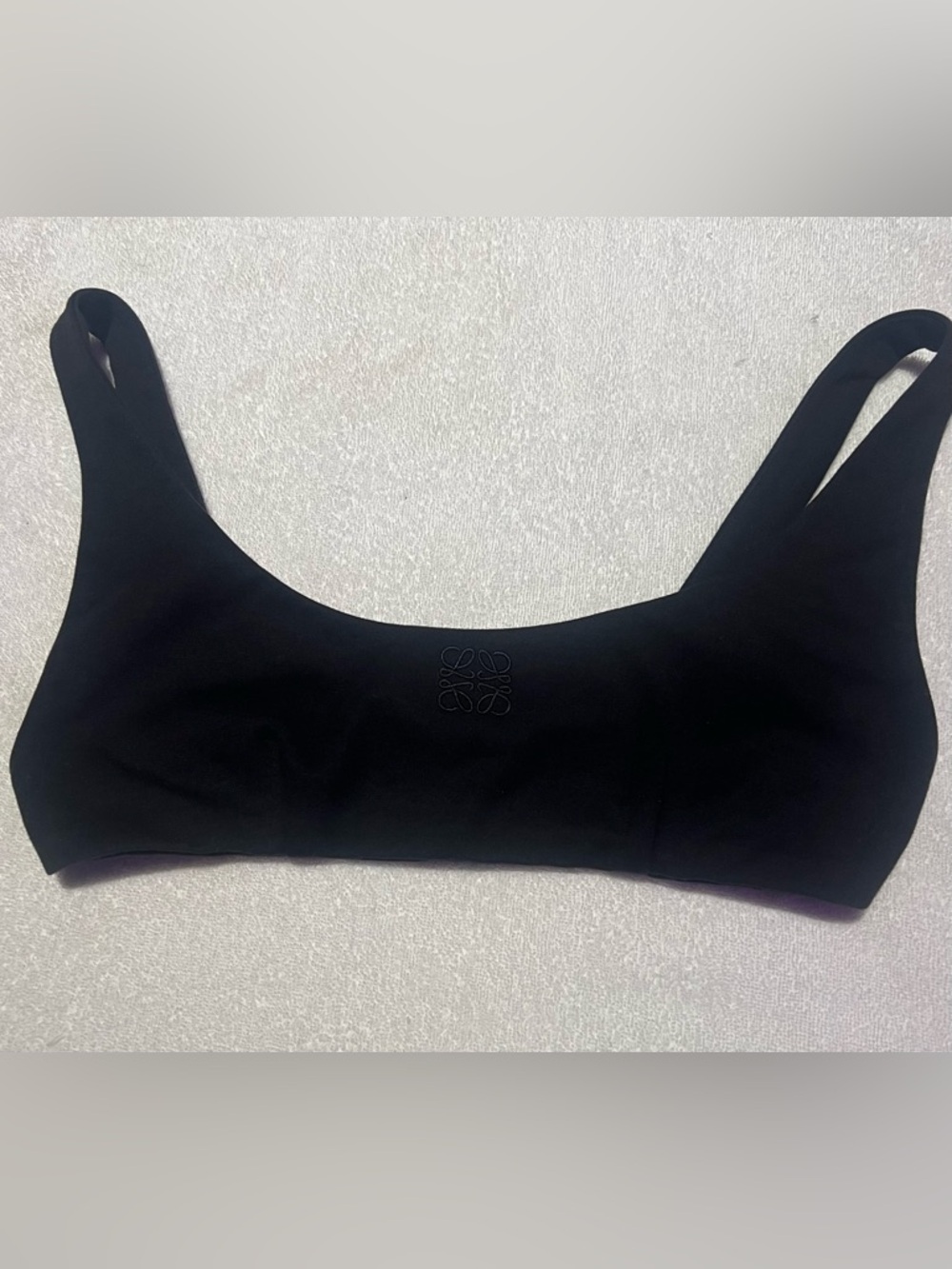 Loewe Paula’s Ibiza Anagram Black Cropped Tank Bra